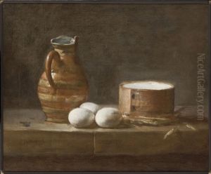 Still Life with Eggs, Cheese, and a Pitcher