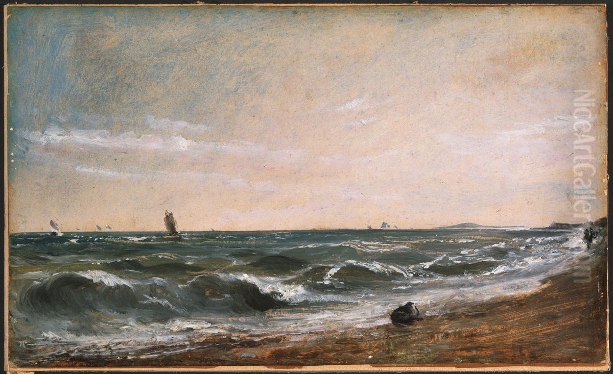 Coast Scene, Brighton Oil Painting by John Constable