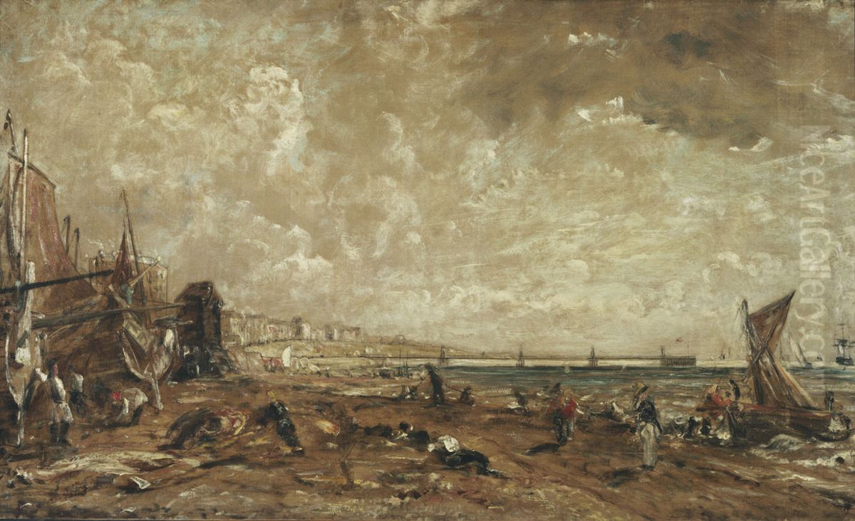 Sketch for The Marine Parade and Chain Pier, Brighton Oil Painting by John Constable