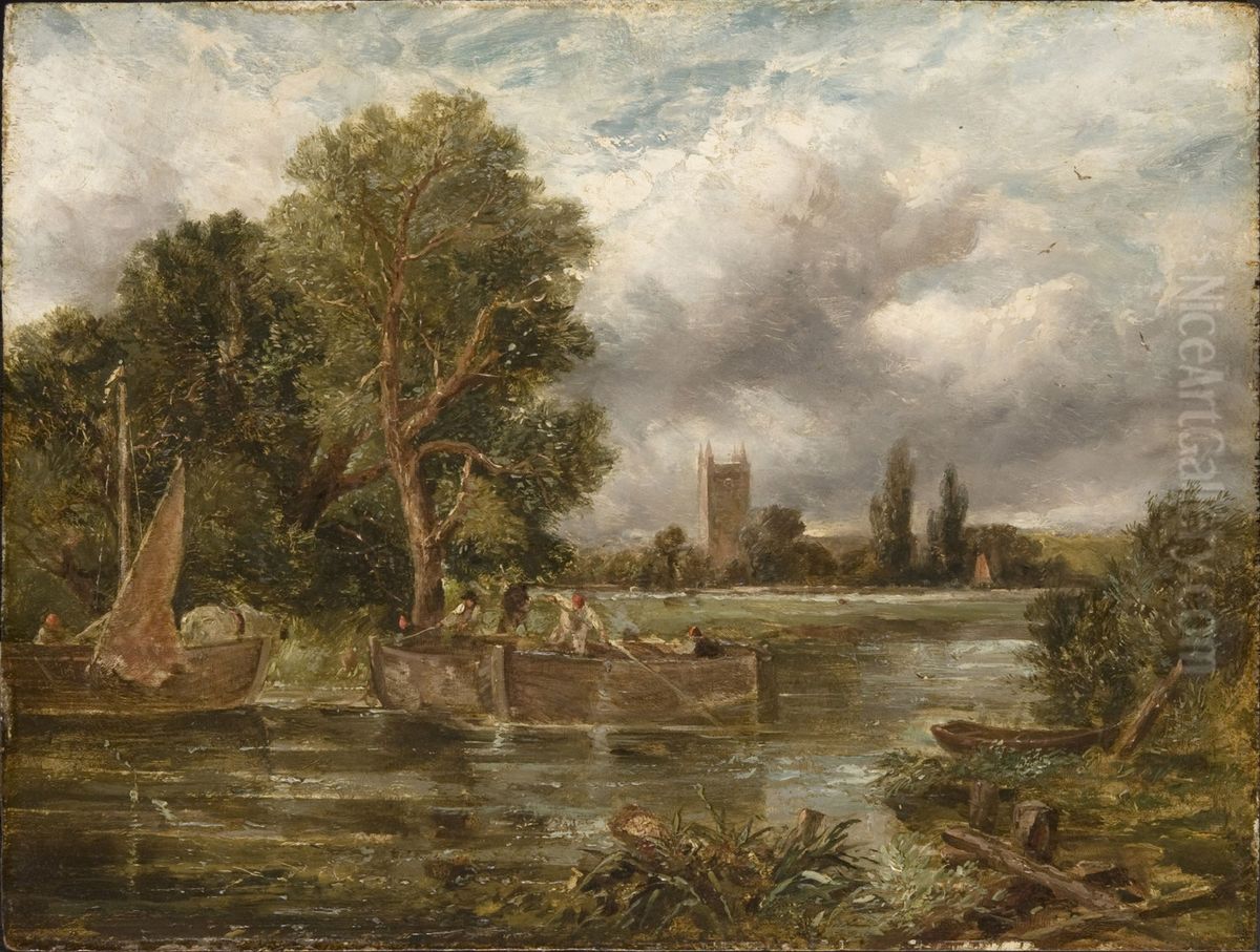 The Stour Oil Painting by John Constable