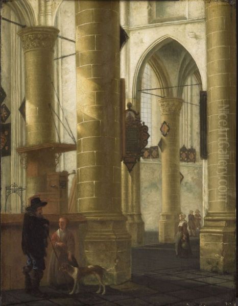 Interior of the Grote kerk, Dordrecht Oil Painting by Aelbert Cuyp