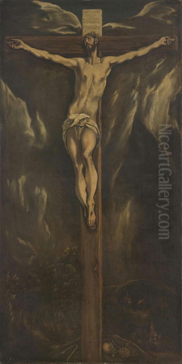 The Crucifixion Oil Painting by El Grecoand workshop
