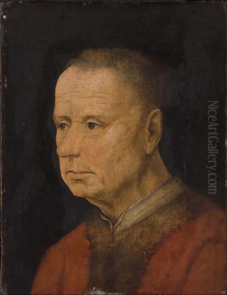 Portrait of a man Oil Painting by Jan Van Eyck