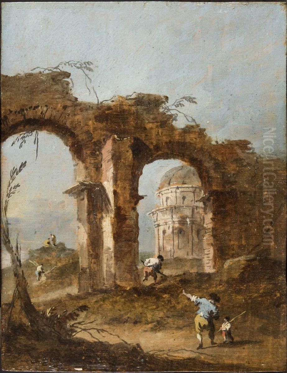 Capriccio Oil Painting by Francesco Guardi