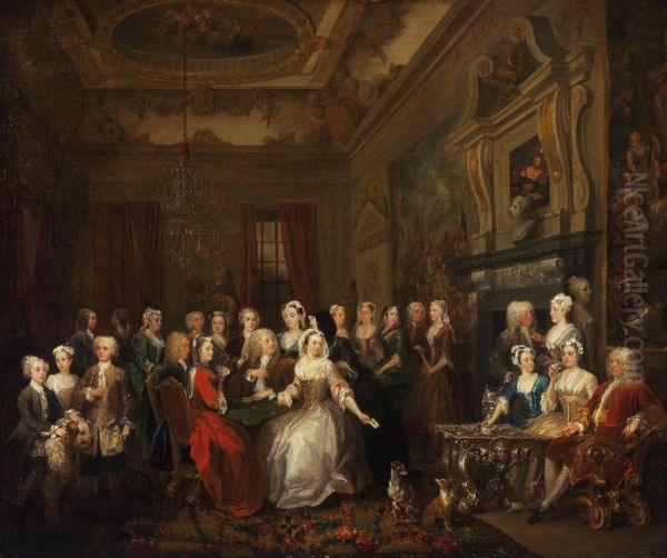 Assembly at Wanstead House Oil Painting by William Hogarth