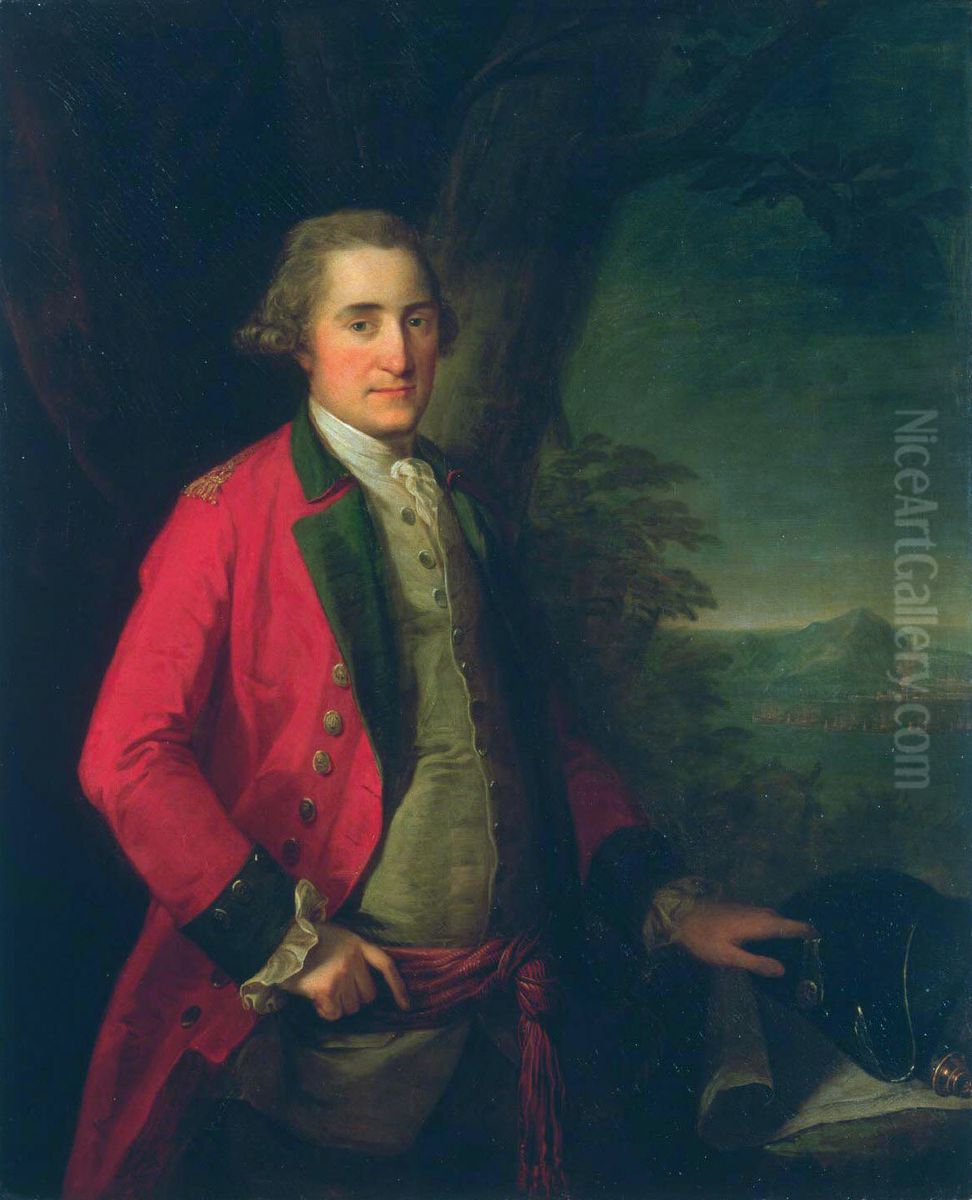 Portrait of Lieutenant General James Cuninghame Oil Painting by Angelica Kauffmann