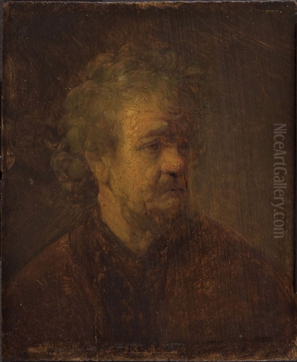 Head of an Old Man Oil Painting by Rembrandt