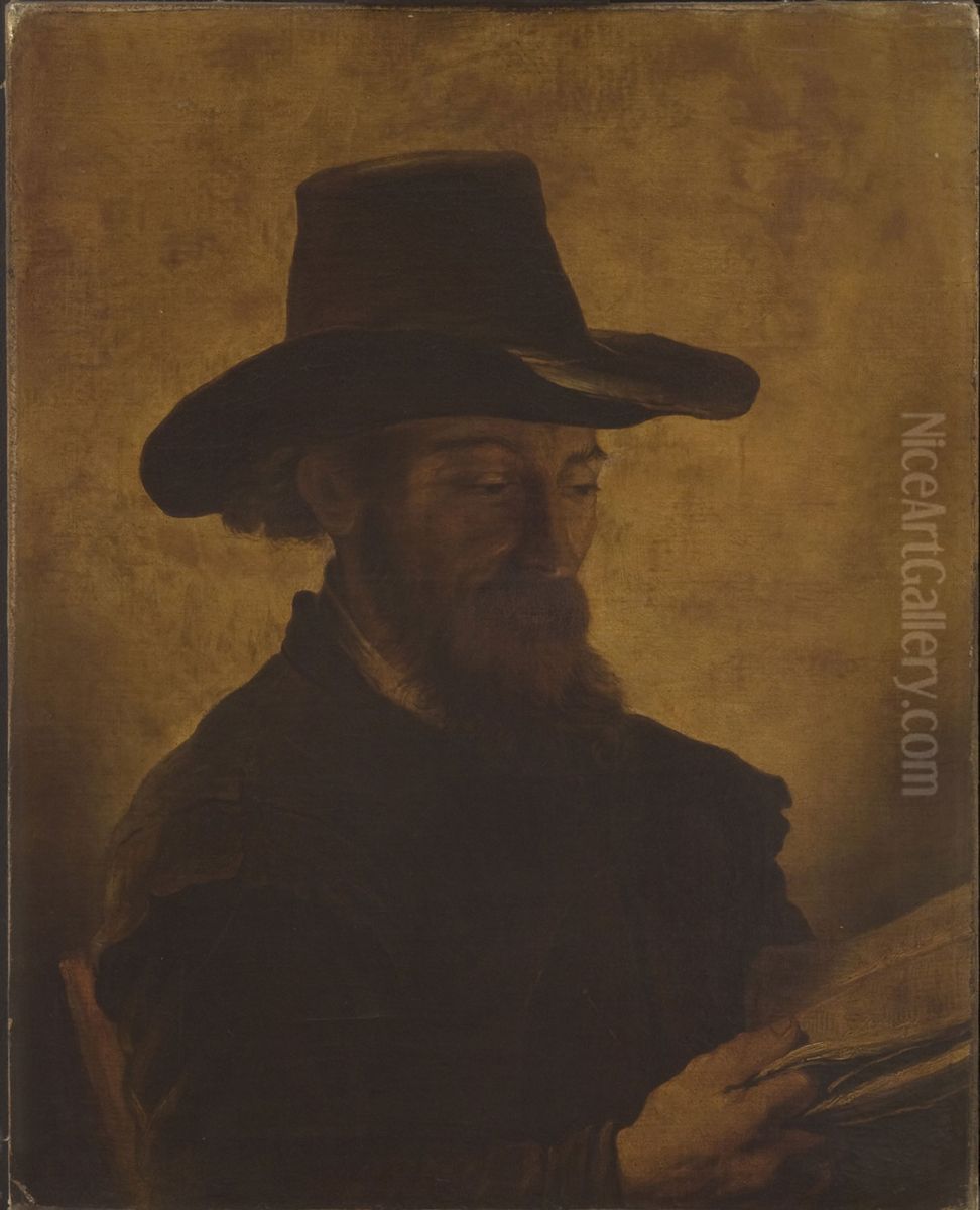 Man Reading (copy of Q21598351) Oil Painting by Rembrandt