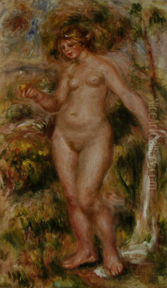 Baigneuse Oil Painting by Pierre Auguste Renoir