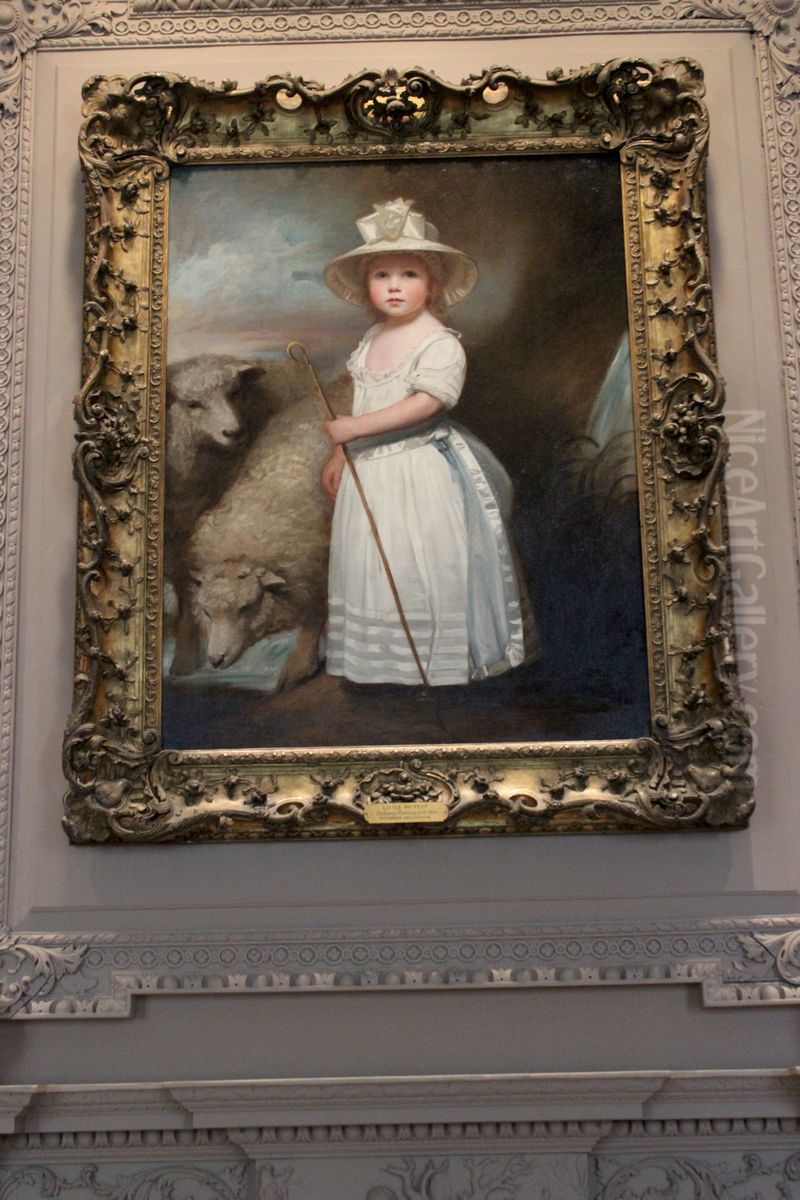 Shepherd Girl (Little Bo-Peep) Oil Painting by George Romney