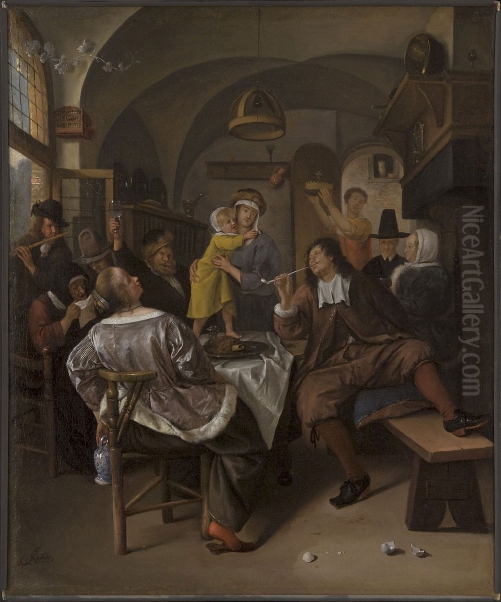 Merry Company Oil Painting by Jan Steen