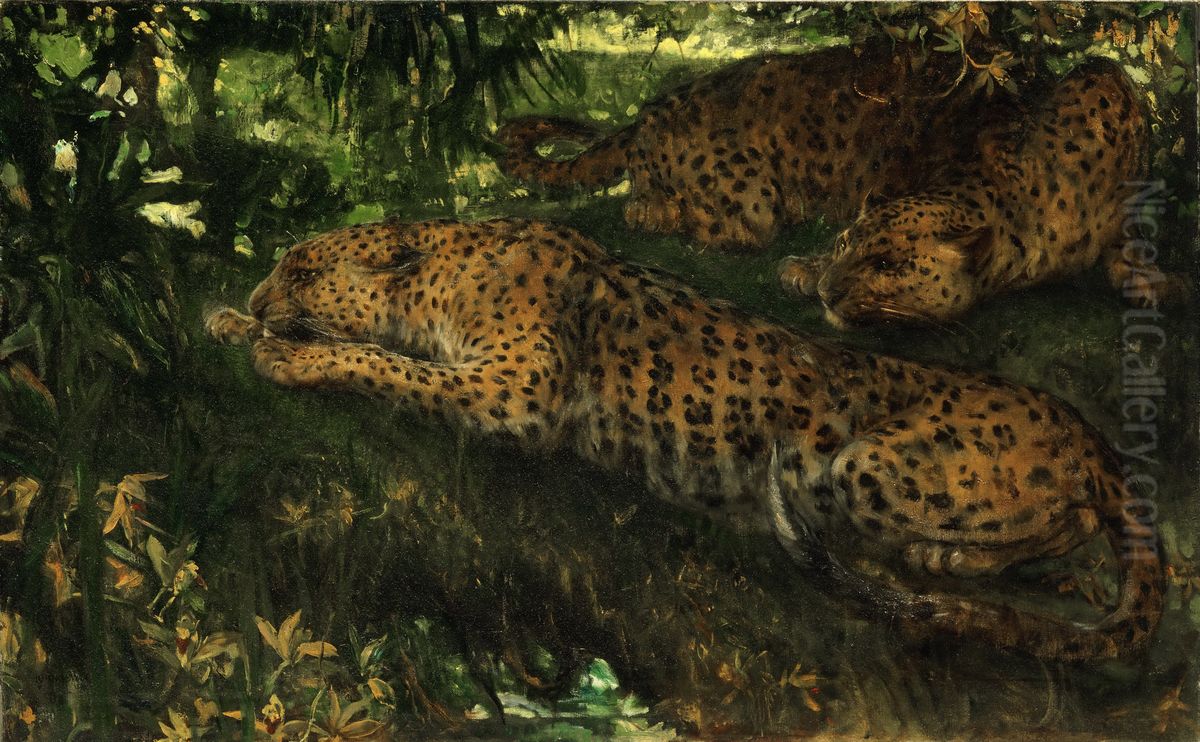 In Ambush Oil Painting by John Macallan Swan