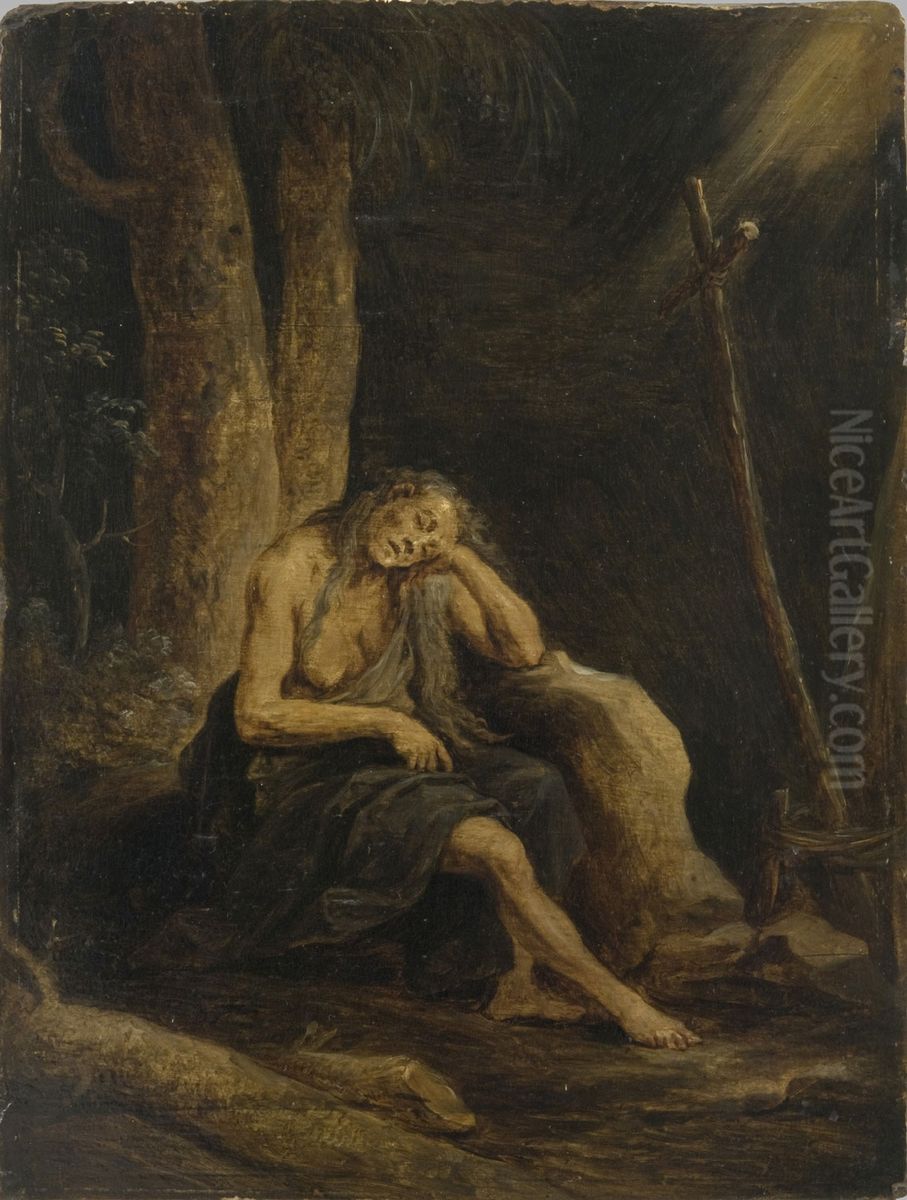 Saint Mary of Egypt in the Desert Oil Painting by David Teniers the Younger