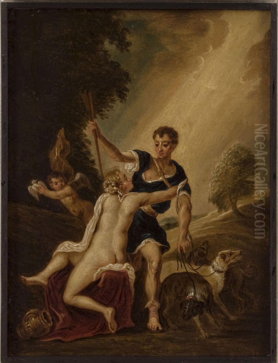 Venus and Adonis Oil Painting by David Teniers the Younger