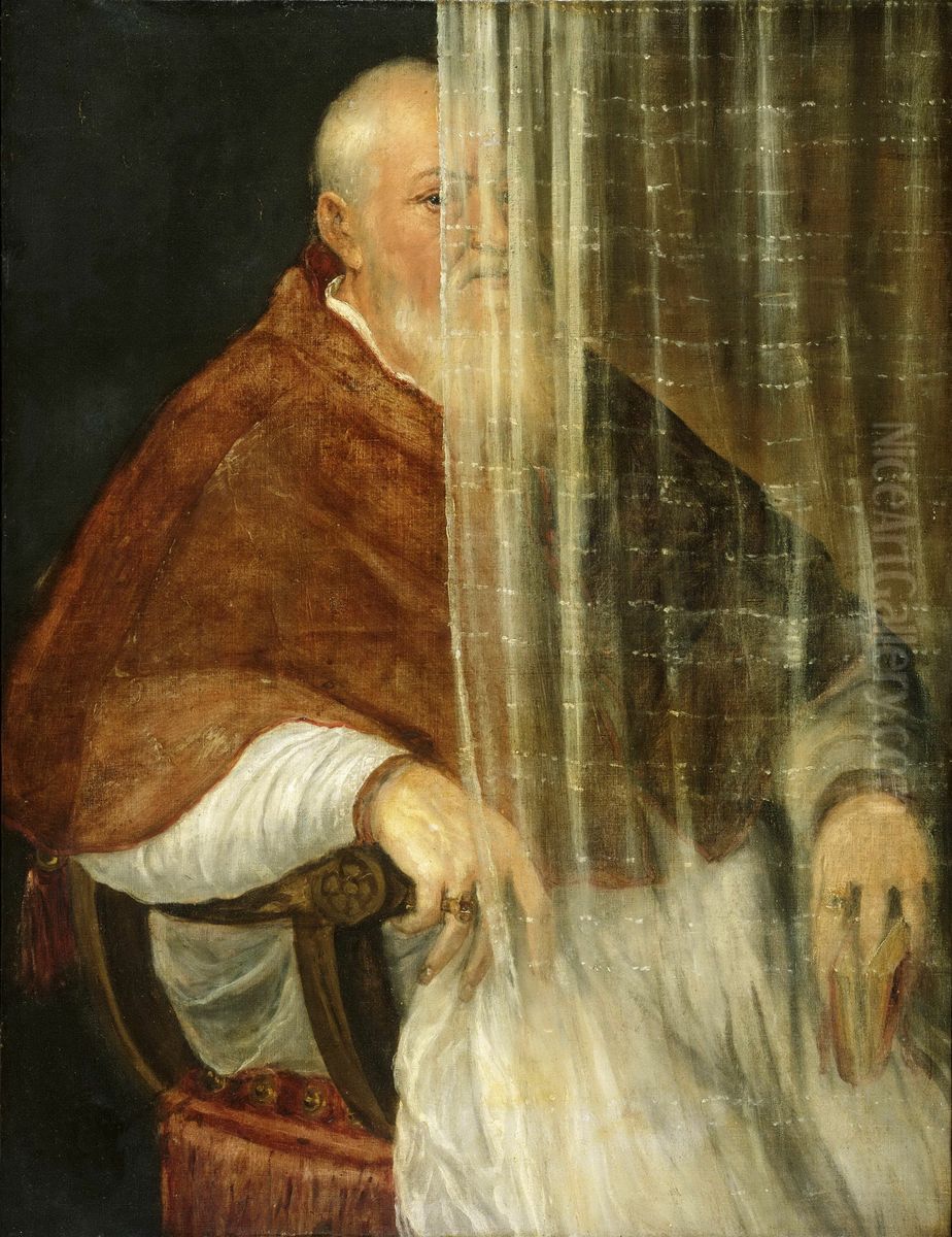 Portrait of Cardinal Filippo Archinto Oil Painting by Titian