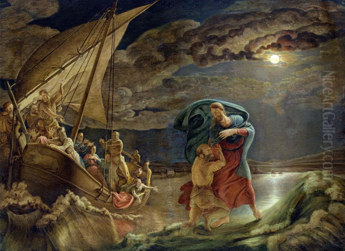 Petrus auf dem Meer Oil Painting by Philipp Otto Runge