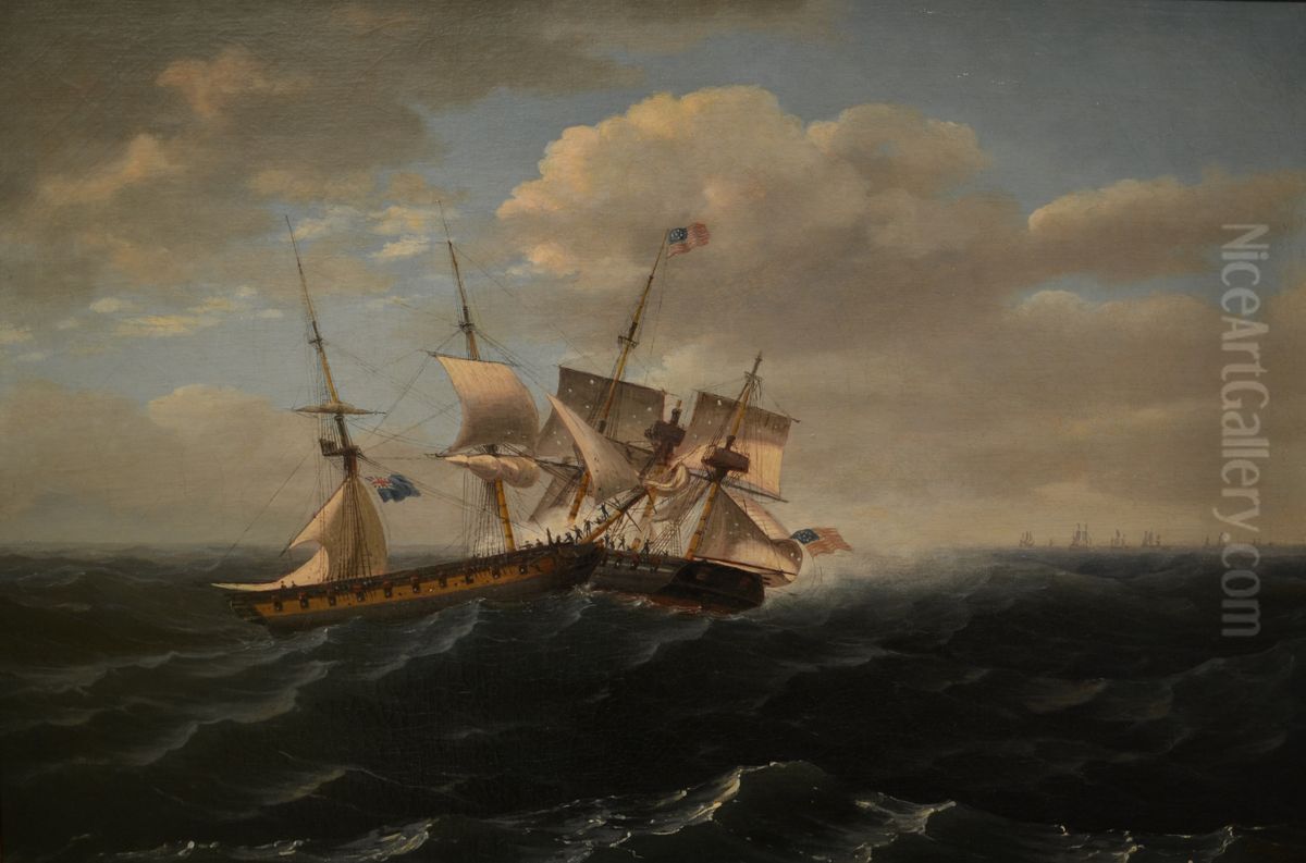 The Wasp and the Frolic Oil Painting by Thomas Birch