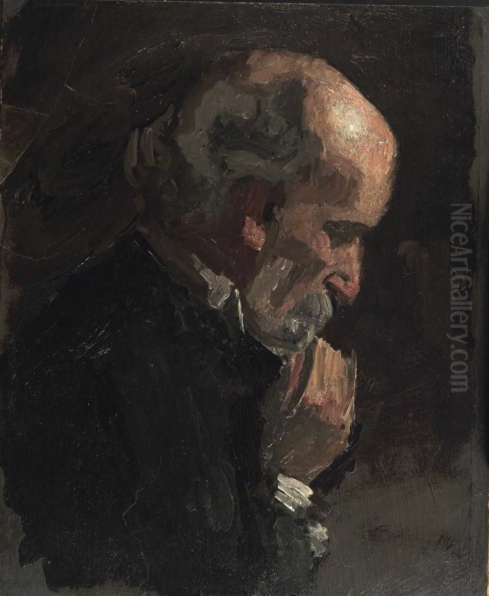 Bertrand Gardel (Sketch for The Chess Players) Oil Painting by Thomas Cowperthwait Eakins