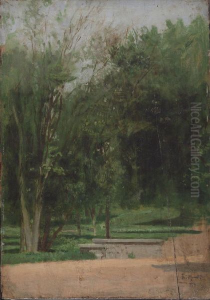 Fairmount Park (Sketch for The Fairman Rogers Four-in-Hand) Oil Painting by Thomas Cowperthwait Eakins