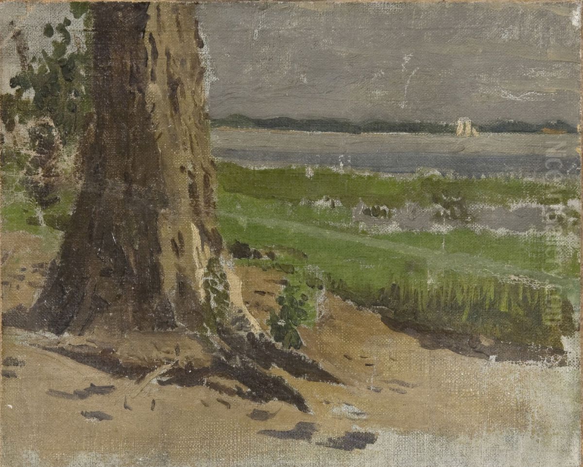 Landscape Sketch Oil Painting by Thomas Cowperthwait Eakins