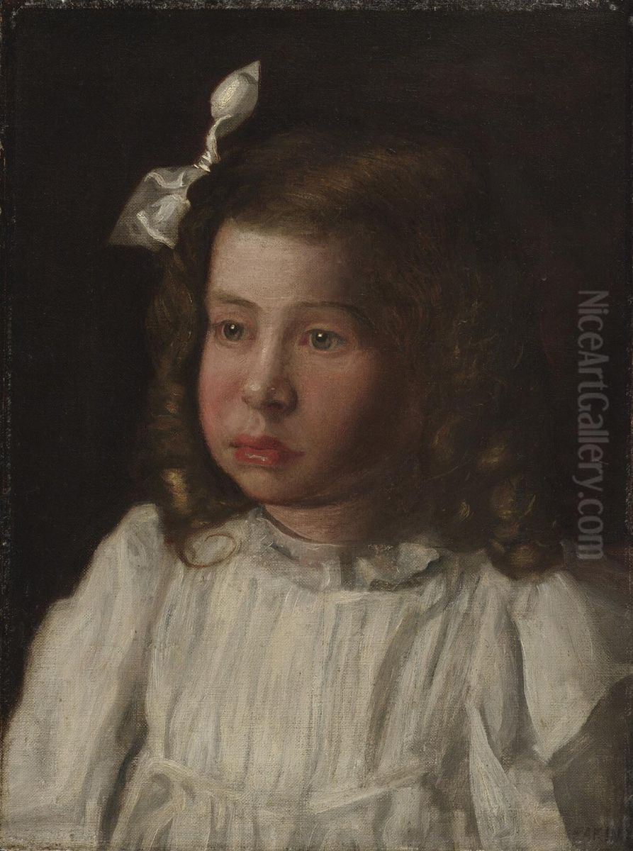 Portrait of a Little Girl Oil Painting by Thomas Cowperthwait Eakins