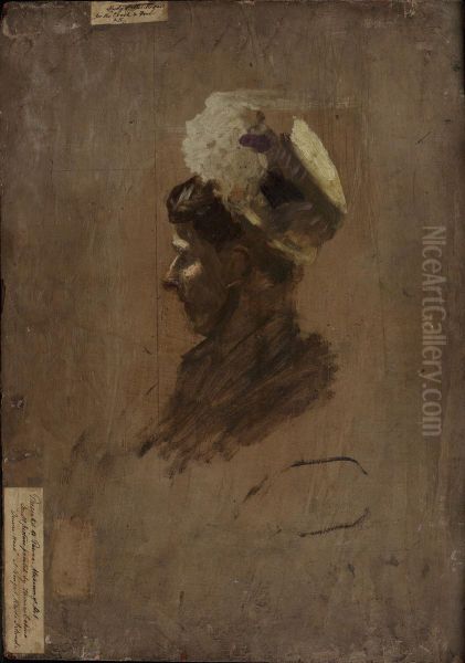 Portrait of Mrs. Fairman Rogers (Study for The Fairman Rogers Four-in-Hand) Oil Painting by Thomas Cowperthwait Eakins