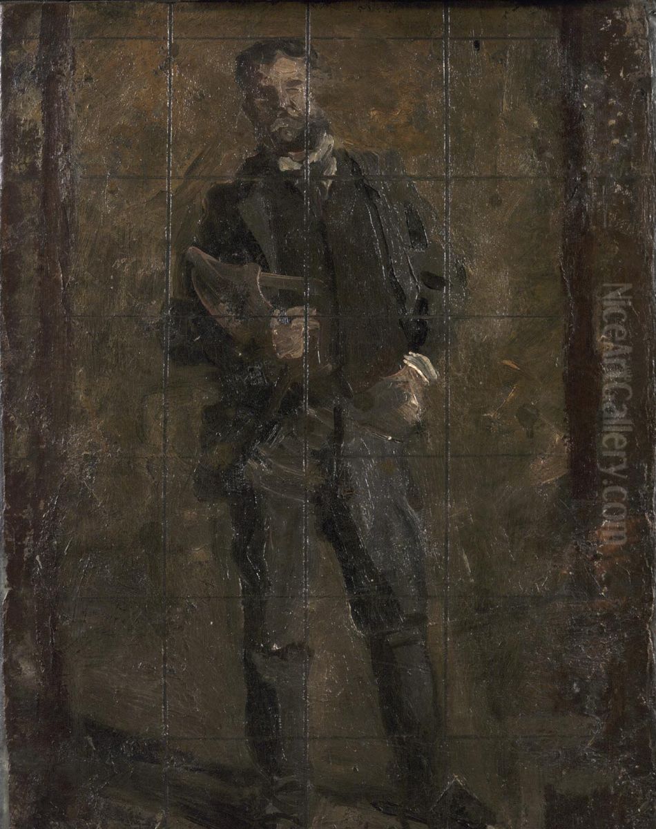 Sketch for Portrait of Leslie W. Miller Oil Painting by Thomas Cowperthwait Eakins