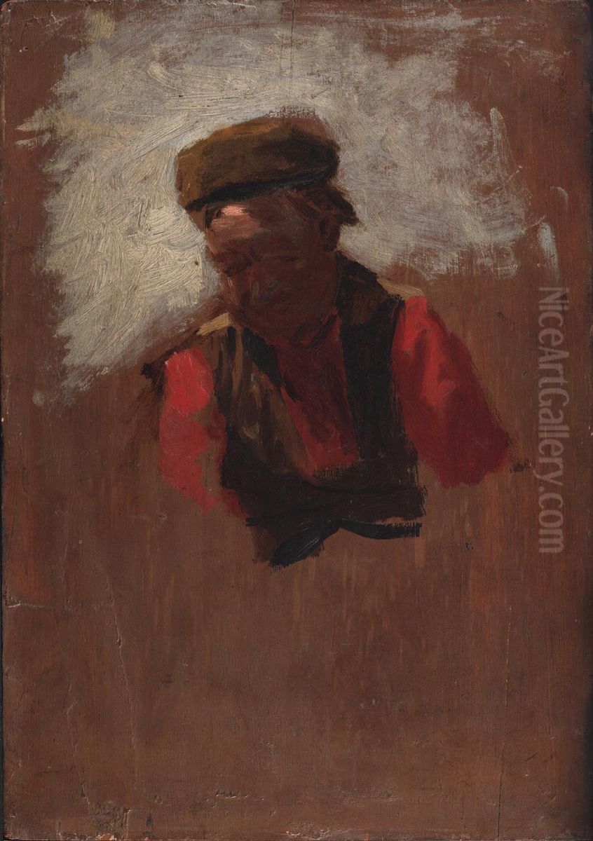 Study of a Groom Oil Painting by Thomas Cowperthwait Eakins