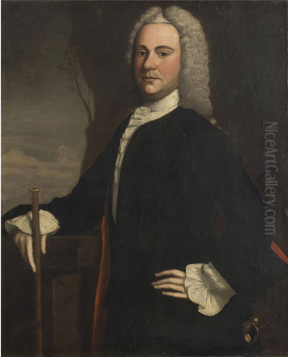Portrait of Dr. Phineas Bond (1717-1773) Oil Painting by Robert Feke