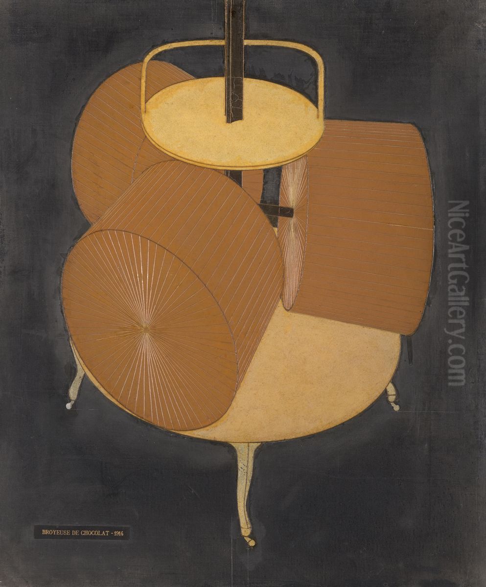Chocolate Grinder (No. 2) Oil Painting by Marcel Duchamp Chocolate Grinder (No. 2) Oil Painting by Marcel Duchamp