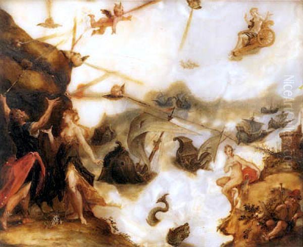 The unleashing of the winds Oil Painting by Hans Von Aachen