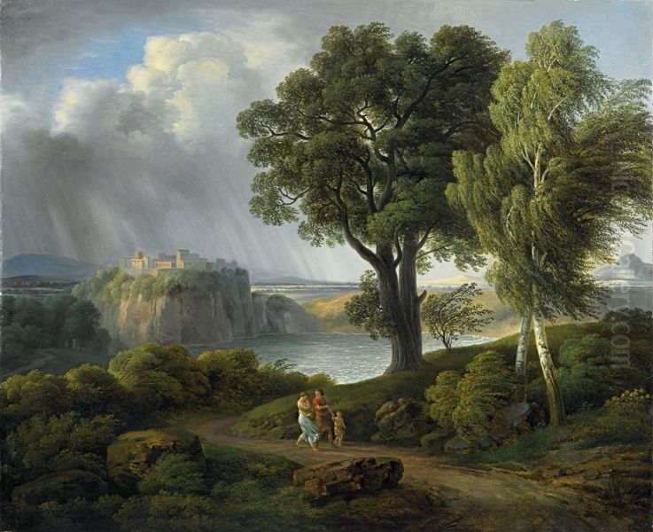 Arkadische Landschaft Oil Painting by Johann Nepomuk Schodlberger Arkadische Landschaft Oil Painting by Johann Nepomuk Schodlberger