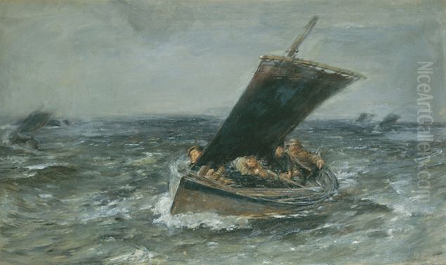 Through Wind and Rain Oil Painting by William McTaggart