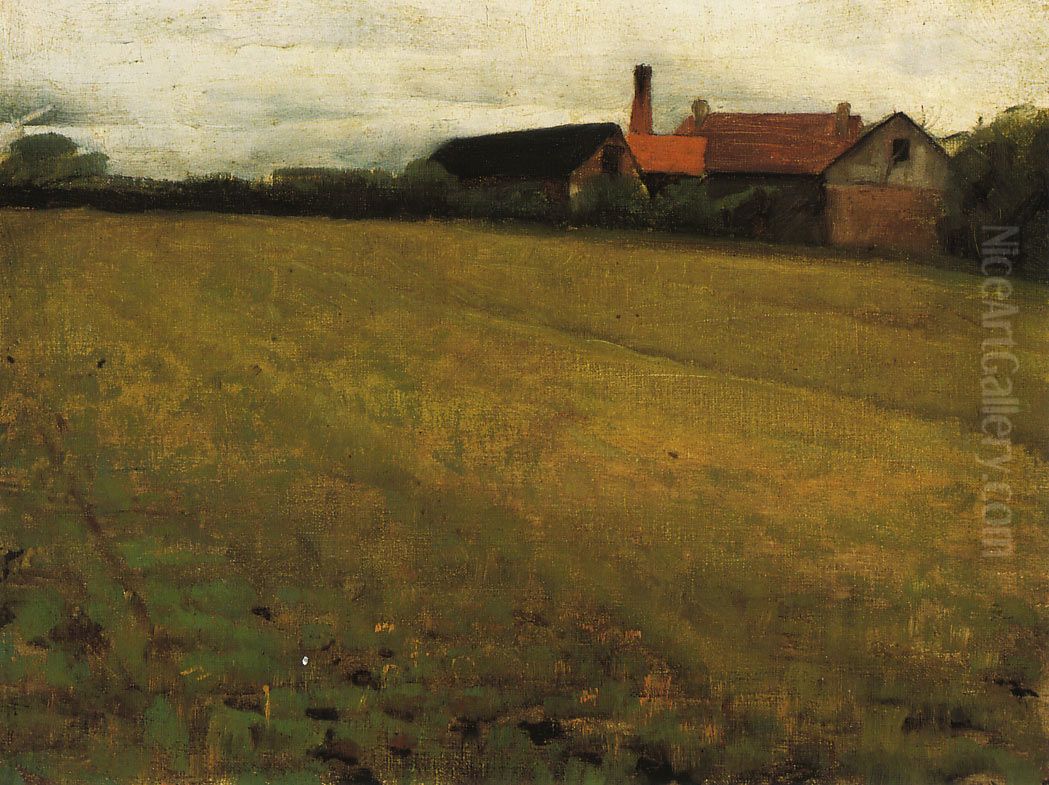 Landscape with Farm Building, Concarneau, France Oil Painting by Cecilia Beaux