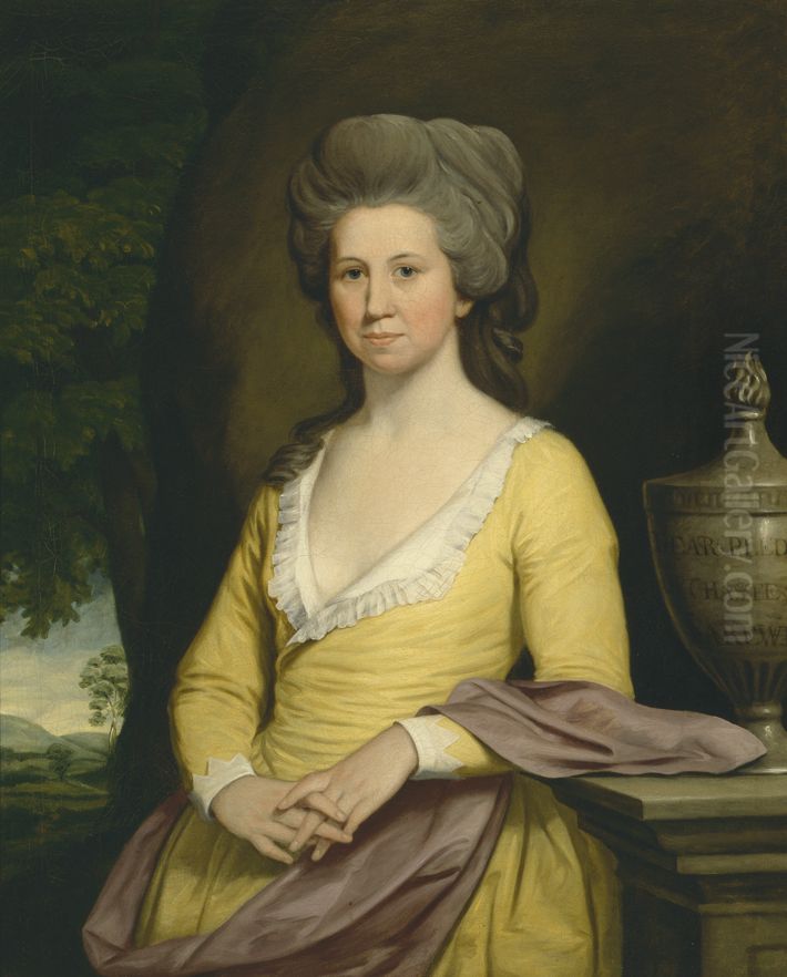 Mrs. Samuel Powel Oil Painting by Matthew Pratt