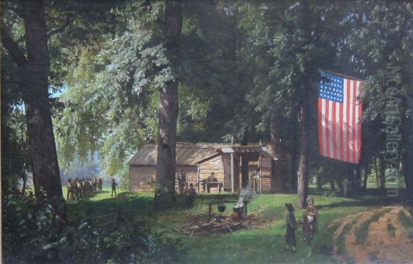 Recruiting Station (Bethlehem) Oil Painting by William Trost Richards