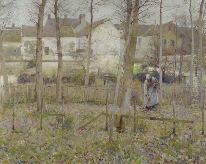 November Oil Painting by Robert Vonnoh