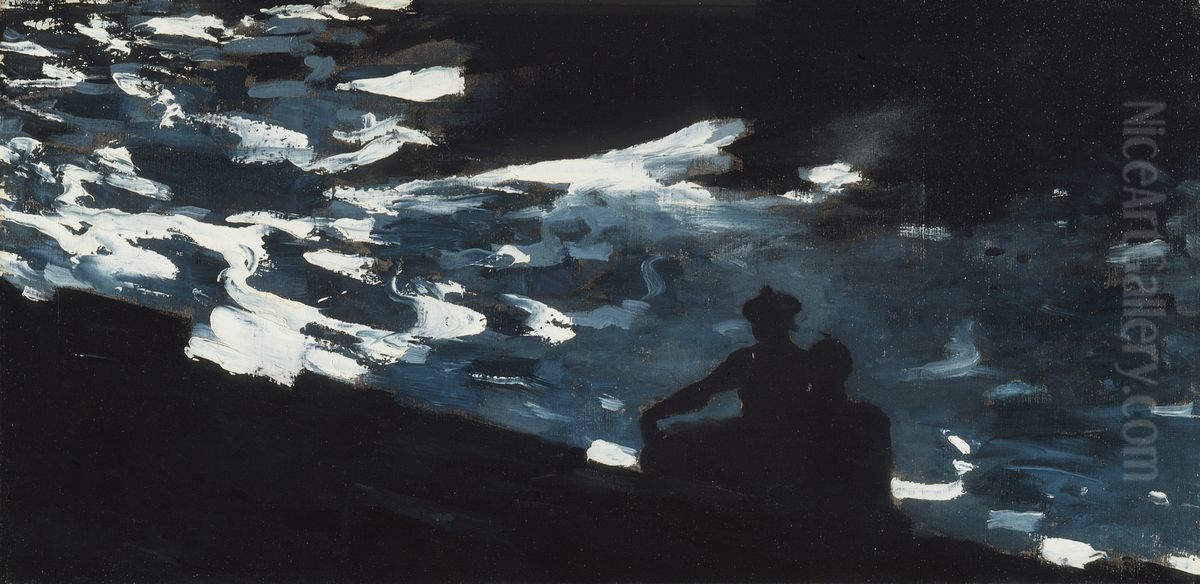 Moonlight on the Water Oil Painting by Winslow Homer