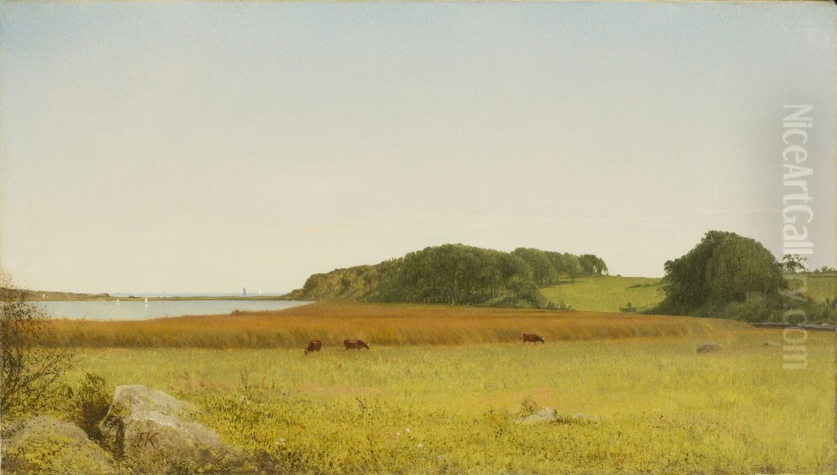 Almy's Pond, Newport Oil Painting by John Frederick Kensett