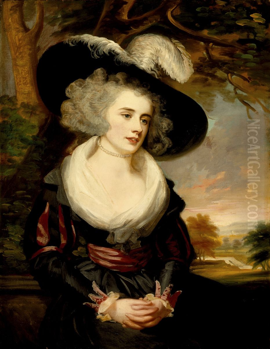 Portrait of Mrs. Smith Barwell, nee Unwin Oil Painting by James Northcote