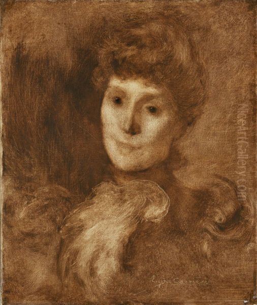 Portrait of a Woman Oil Painting by Eugene Carriere