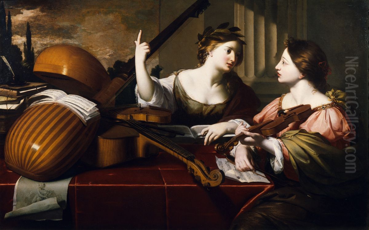 Divine Inspiration of Music Oil Painting by Nicolas Regnier