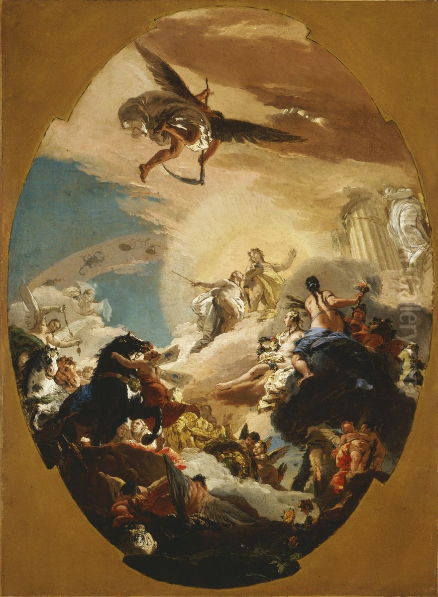 Apollo   and  Phaethon Oil Painting by Giovanni Battista Tiepolo