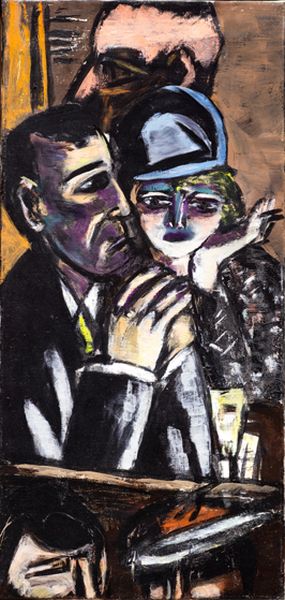 Bar, Brown Oil Painting by Max Beckmann