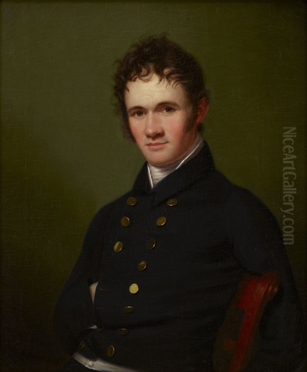 Portrait of Commander Lewis Warrington (1782-1851) Oil Painting by Rembrandt Peale