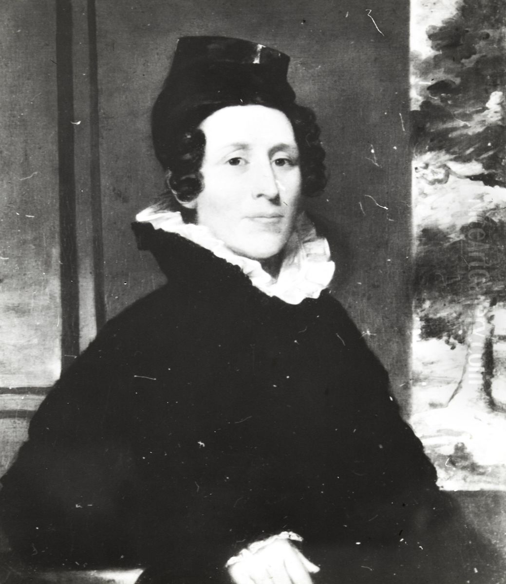 Portrait of Mrs. Mary Martin Kinsley (ne Bellows) Oil Painting by Chester Harding