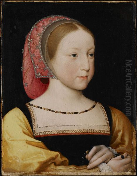 Portrait of Charlotte of France Oil Painting by Jean Clouet