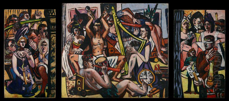 Blind Man's Buff Oil Painting by Max Beckmann