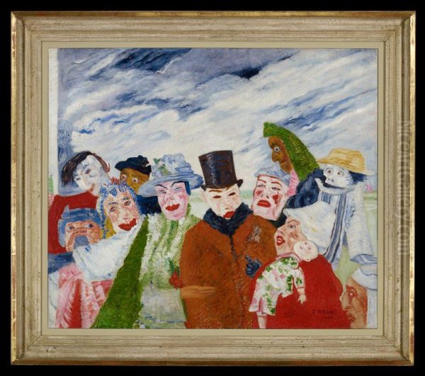 The Intrigue Oil Painting by James Ensor