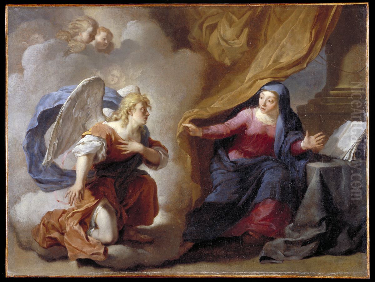 The Annunciation Oil Painting by Karel Dujardin